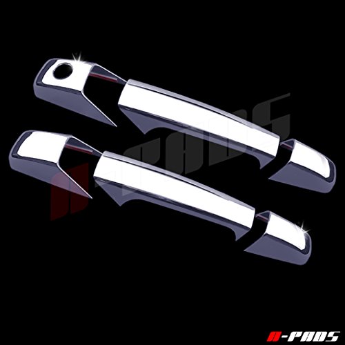 MaxMate Fits 07-13 Yukon/Yukon XL/Sierra(Not for Classic)/07-13 Cadillac Escalade/ESV/EXT/07-13 Chevy Silverado (Not for Classic)/Suburban/Tahoe Chrome 2 Doors Handle Cover W/O Passenger Side Keyhole