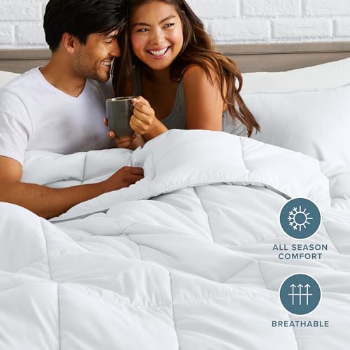 Image of Bare Home Comforter Set - Oversized Queen - Goose Down Alternative - Ultra-Soft - Premium 1800 Series - All Season Warmth (Oversized Queen, White)