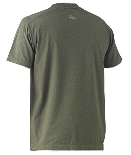 Camiseta de algodón con cuello en V Bisley Flex Move UKBK1933 manga corta verde marle talla 6XL 3