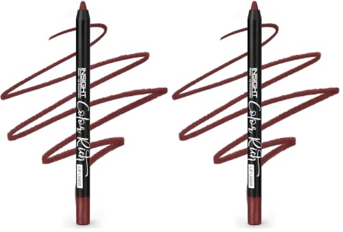 Image of INSIGHT Color Rich Lip Liner| Intense Pigment| Enriched with Jojoba Oil & Vitamin E| Defines, Shapes & Nourishes Lips | Long-Lasting |Chestnut Grove -1.5g (Pack of 2)