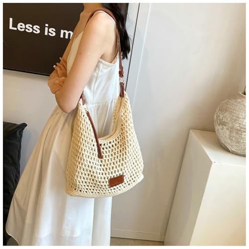 Bohemia Straw Beach Bag Women Macrame Crossbody Purse Shoulder Tote Bag Travel Summer Beach Bag Top-handle Hobo Bags 20253