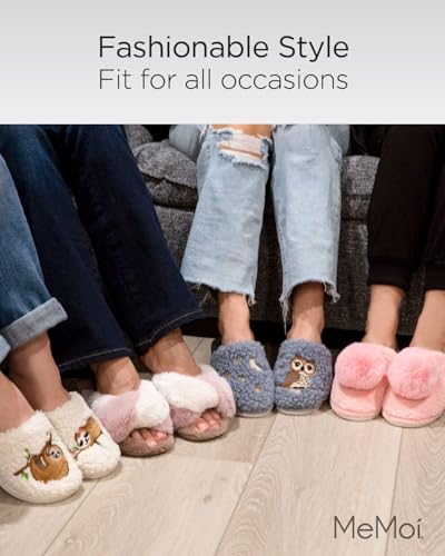 MeMoi Women's 3D Heart Plush Slippers4