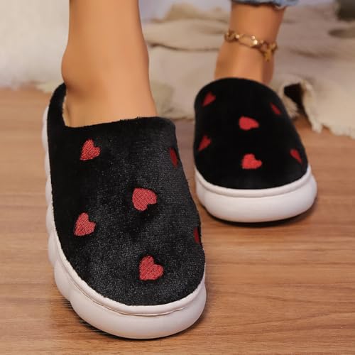 Heart Slippers for Women Men Cute Cozy Warm Slip-on House Shoes for Indoor and Outdoor Soft Sandals Slides4