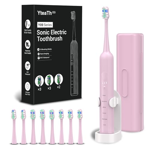 Elektrische Schallzahnbürste für Erwachsene & Kinder, 5 Putzmodi mit 3...