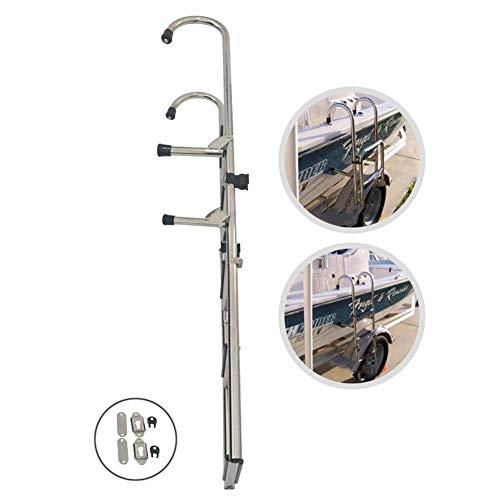 Escalera plegable de acero inoxidable con 5 peldaños miniatura 3
