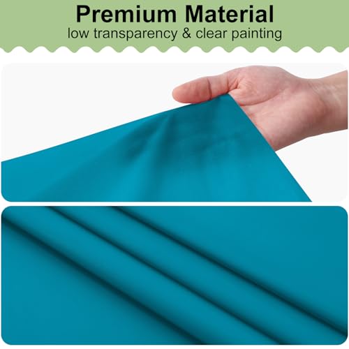 Image of misaya 4 Packs Disposable Plastic Table Cloth, 84 inch Round Waterproof Tablecloth, Leakproof & Sturdy Decorative Table Covers for Picnic, Party, Outdoor and Back to School, Turquoise