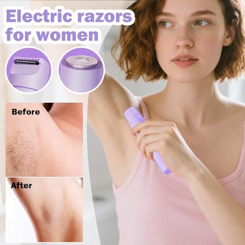 Máquina de Afeitar Eléctrica para Mujeres - Afeitadora Seca 2 en 1 Para Piernas Femeninas | Recargable Doble Cabeza Impermeable Pantalla LCD Segura Viaje Axilas Cejas - imagen 7