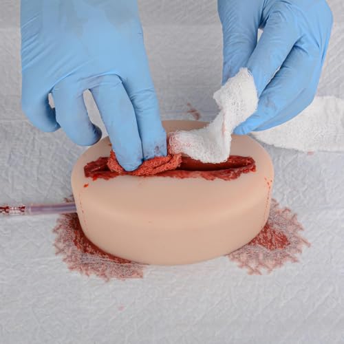 Kit di addestramento per il controllo delle emostasi per lezioni di medicina, pratica emostasica con pelle simulata e laccio emostatico, educazione essenziale di primo soccorso