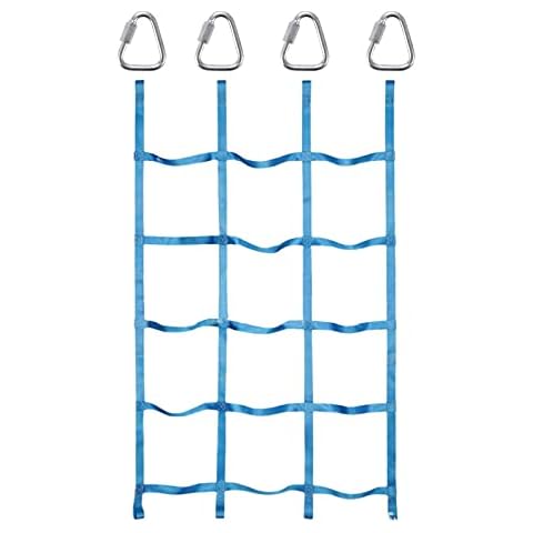 Climbing Net for Children Outdoor Kids Net Climbing Swing Set Portable Ninja Cargo Net Rope Polyester Rope Ladder for Jungle Gymnastics Playground Ribbon Net Obstacle Course Training Climbing Net Cover