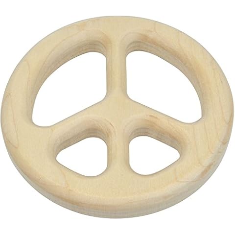 Peace Sign Shaped Maple Teether - Made in USA Cover