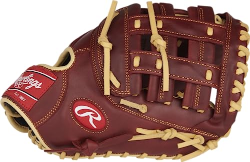 Foto von Rawlings Sandlot Baseball-Handschuh für die erste Base, Linke Hand, 31,8 cm, modifiziertes Pro H-Web