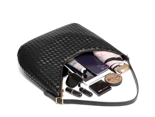 Woven Tote Bag for Women – Large Premium Vegan Leather Shoulder Handbag, Perfect for Work, Travel, and Daily Use4