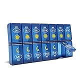 Pill Organizer 7 Day 2 Times a Day, Large Daily Pill Cases AM PM Pill Box Pill Container Can be Loaded with Medicines/Vitamins/Fish Oil/Supplements