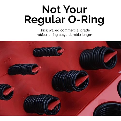 image for EZONEDEAL 419Pcs Imperial Rubber O-Ring Sealing Gasket Washer Seal Ass