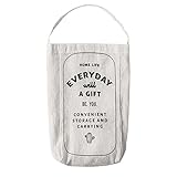 ACWERT Halter für Kunststoffbeutel natürliche Baumwolle Einkaufstasche Halter Cute Pantry-Dekor hängende Küche Müllbeutel Schlafzimmer Lagerplätze (White, One Size)