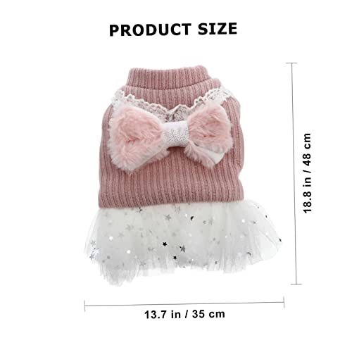 Disfraz vestido cálido para perro tamaño XL rosa miniatura 6