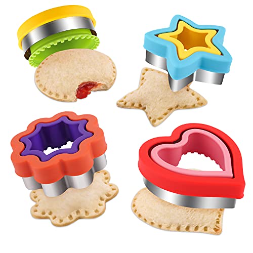 Sandwich Cutter and Sealer for Kids Stainless Steel Sandwich Cutter Maker for Hand Made Bread for School Lunchbox, Durable Cutter Shape Sandwich Maker