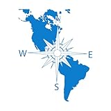 Bleu Sticker mural en vinyle autocollant, design haut de gamme. Dimensions :51x63.8cm / 20.1x25.1inch,Veuillez choisir la taille adaptée pour un effet visuel optimal.