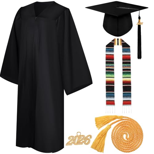 Juego de graduación mate unisex con borla y cordón de honor para estudiantes