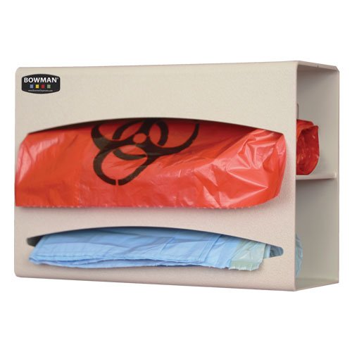 BOWMAN - Bag Dispenser - Double 10.10"W x 7.10"H x 3.95"D (3 Pack)