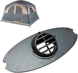 Tent Zipper Vent Adapter - 3/5' Universal Interface | for Portable air conditioners - Adjustable Airflow Direction | Tent Door and Window Ventilation Accessories (5 inches)