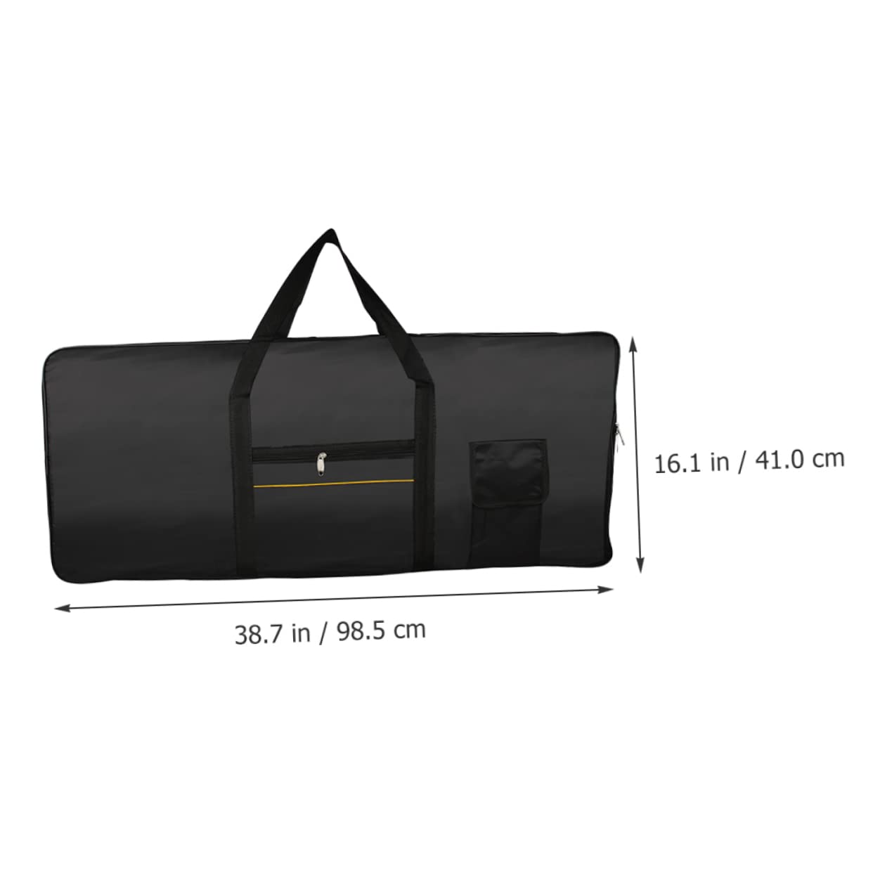 FRCOLOR Borsa per Tastiera Elettronica Tracolla Regolabile 61 Tasti Oxford e Doppio Utilizzo come Zaino o Borsa a Mano Nera
