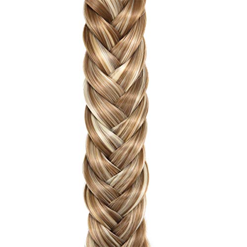 FUT 21" Long Fishtail Braid Ponytail Hair Extension Claw Jaw Braiding Ponytail Synthetic Hairpiece for Women