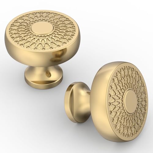 Asidrama 30 Pack Champagne Bronze Cabinet Knobs Kitchen Cabinet Pulls Gold Hardware for Dresser Drawers 1129