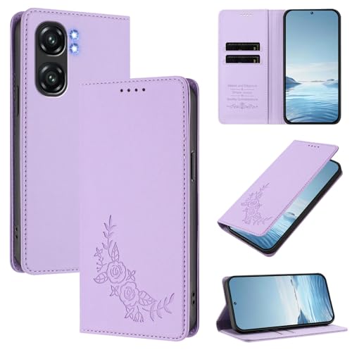 �X�}�z�P�[�X �Ή��@�� for Oukitel C58 / C58 Pro �yRFID�u���b�N�z�y�J�[�h�z���_�[�t�����z �}�O�l�b�g�J�� �X�^���h�@�\�t���z�X�}�z�P�[�X Purple
