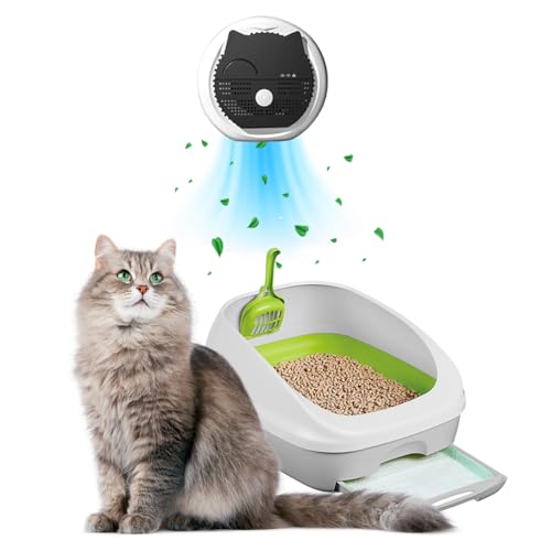 Image of Pet Smart Air Purifier 99.9% Deodorization - Home Cat Litter Deodorizer - Rechargeable 3600 mAh- Suitable for All Kinds of Cat Litter Box and Room- Shoe Box, Toilet- Cabinets and Inside The Car.
