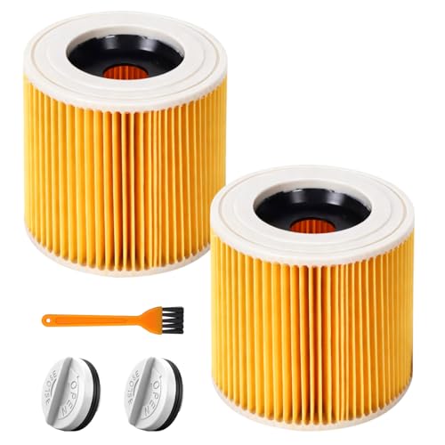 Xiqiggi Lot de 2 Filtre à Aspirateur pour Karcher WD Series WD2 WD3 WD3P A2004 MV2 MV3 Filtres à...