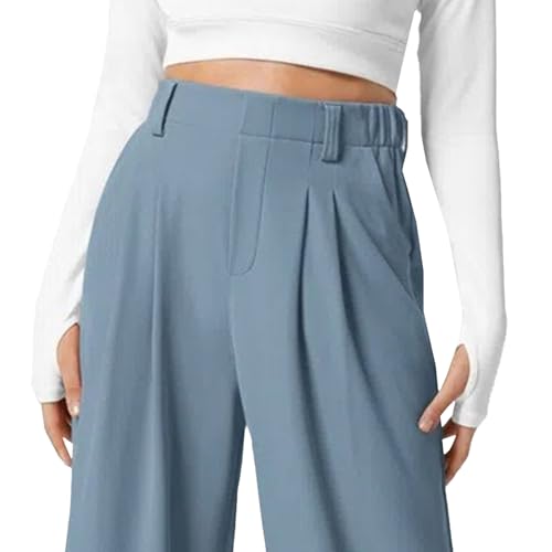 Womens Dress Pants Wide Leg Pull on Stretchy Work Dress Pants High Waisted Business Casual Trousers Slacks3