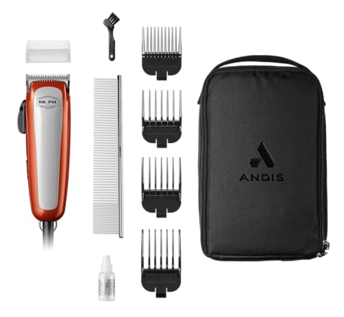 Tondeuse à lame ultra réglable Andis Dr Pol 561116 orange avec kit de sabots de guidage