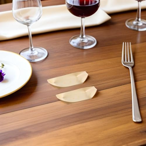 Platos desechables en forma de barco de madera 150 pcs miniatura 6