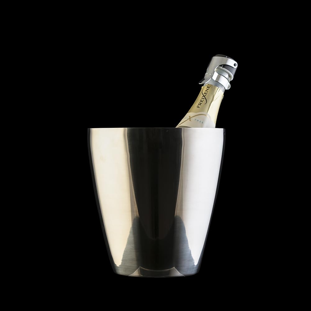 KOALA Pie de Cubitera de Acero Inoxidable para Vino y Champán | Soporte estable compatible con cubiteras y champaneras de Ø20 cm, ideal para hostelería, catering y eventos