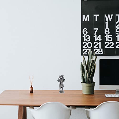 Pewter Catholic Saint St Christopher Statue With Laminated Prayer Card, 3 1/2 Inch #TOP3