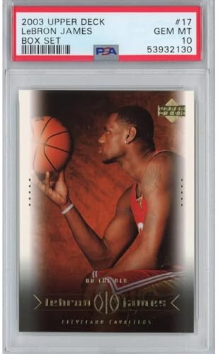 Graded 2003-04 Upper Deck LeBron James 17 Box Set Rookie RC Basketball Card PSA 10 Gem Mint