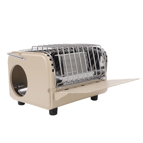 HELEVIA Tragbare Campingheizung, Kompakter Zeltofen mit Verstellbarem Taste und Abnehmbarem Wärmeschutzregal, für Outdoor-Camping, Angeln, Indoor-Versammlungen