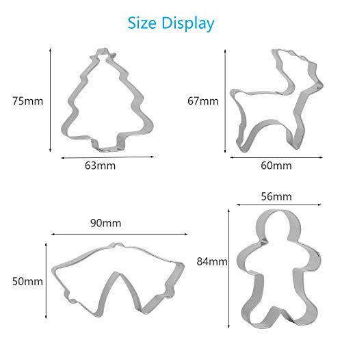 CHALA 12 Pezzi Tagliabiscotti Natale,Stampo per