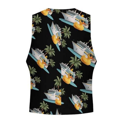 Cruise Duck Men's Suit Vest Slim Fit Business Dress Party Pattern Waistcoat Vest Top4
