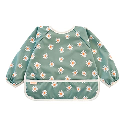 Image of Waterproof Long Sleeve Bib – Machine Washable Baby Bibs for Eating – Baby Smock Bib for Toddler – BLW Supplies for Baby