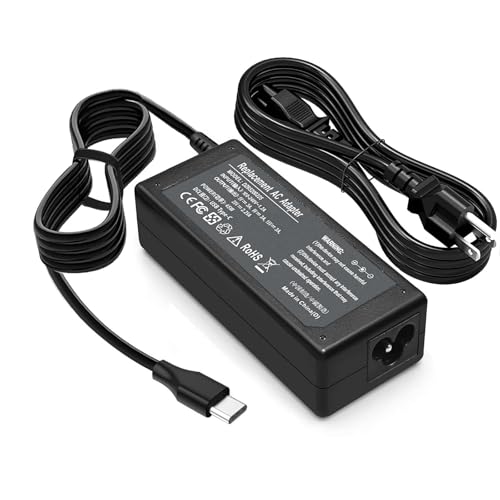 45 Watt USB C Chromebook Charger for Lenovo Yoga 7i for thinkpad t14 Elite x2 Probook Charger for xps 13 for Latitude 5420 Chromebook 3110 VT148 LA65NM190 lps 814838-002 ADLX65YDC2A