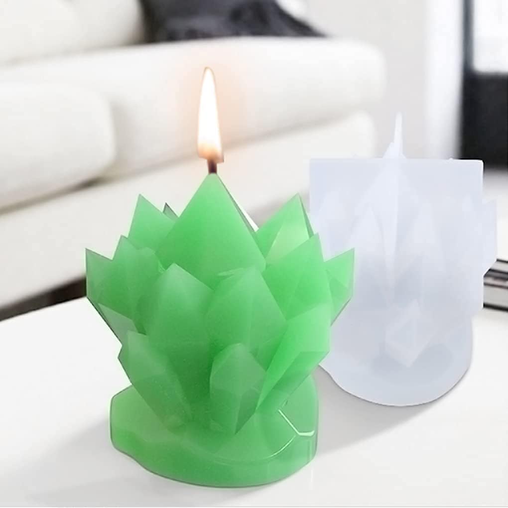 Crystal Cluster Resin Mold, Druzy Stone Silicone Mold, Isomalt Gems Epoxy Molds, Quartz Rock Mould for Candle Ornaments Jewelry Making Fondant Cake Decoration