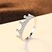 Bellitia Jewelry Crown Wedding CZ Simulated Diamond Band, Premium Crown Rings For Women, 925 Sterling Silver Cubic Zirconia Ring Size 6