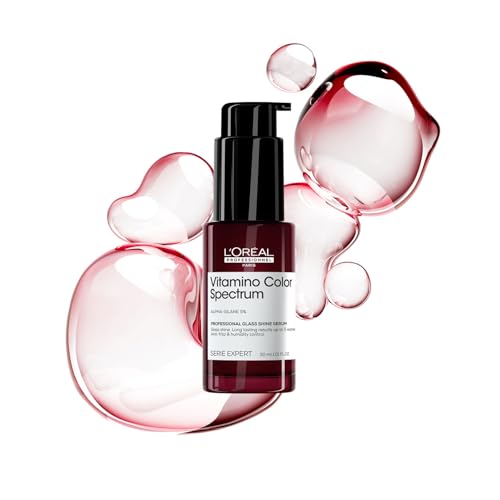 L’Oréal Professionnel Vitamino Color Spectrum Glass shine serum for all colored hair 30 ml | A patented leave in serum for colored hair that delivers instant glass shine & lasting results.