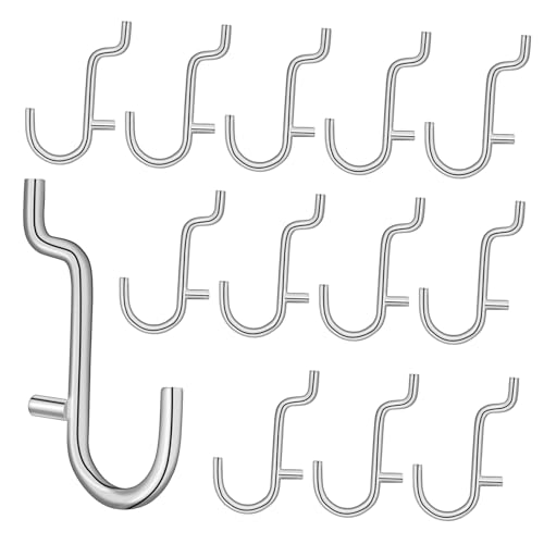 Angoily J Hook Hangers 20pcs Metal Hooks Tool Holder Organizer for Garage Shop Home