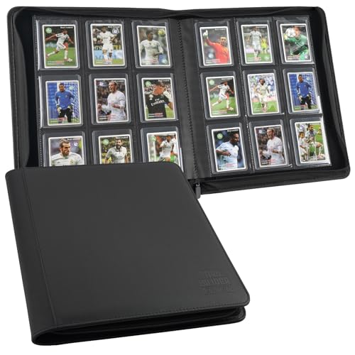 Toploader Binder, 9-Pocket Pages Sleeves Hold up 288 Cards, Toploader Hard Cases,Toploader Card Binder for MTG, TCG, Sport Card, Game Cards, Durable Sleeves for Storage & Display(Black)