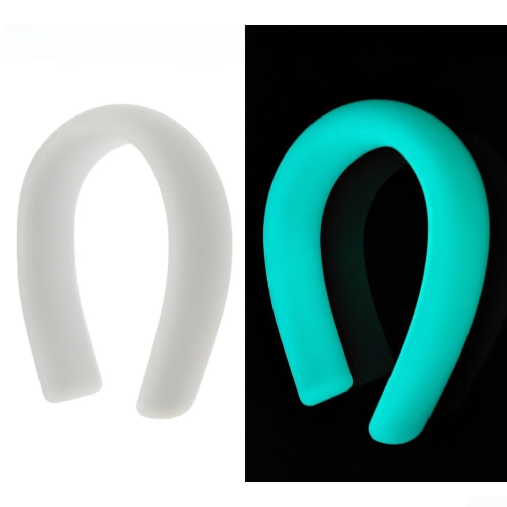 Peso de cuello que brilla en la oscuridad para buceo, equipo de esnórquel de núcleo de silicona ajustable con diseño luminoso para una mayor visibilidad submarina y un ajuste cómodo durante la