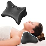 FIDAC Almohada Tracción de Cuello Camilla Cervical, Almohada de Masaje Para el Alivio del Dolor de Cuello y Alivio de la Presión Muscular y Corrección de Postura (Gris Oscuro)