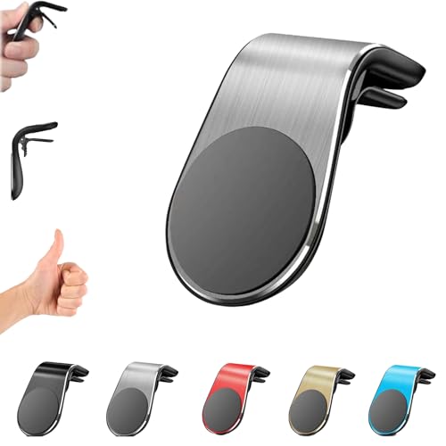 LONDRAF Phone Holder Magnetic Phone Holder for Car Mobile Phone Navigation Magnetic Bracket 360 Adjustable Hands Phone Stand Secure Clip-On Air Vent Phones Cradle for Driving